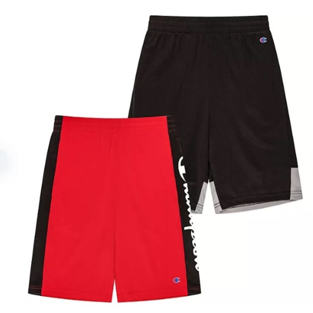 Champion Boys' 2 Pack Active Bottom red black gray
